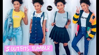 5 Outfits Fáciles Y Cómodos Estilo Tumblr Para La Universidadtrabajo Dianivlogs