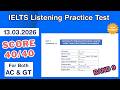 IELTS Listening Practice Test 2026 with Answers 13.03.2026 - Test #262