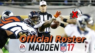 Madden 17 Early Access Roster: Denver Broncos