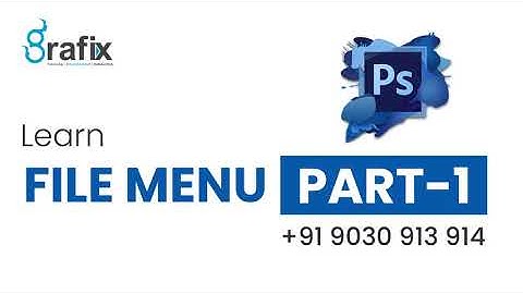 Adobe Photoshop File Menu in English - Photoshop Tutorial Part-1