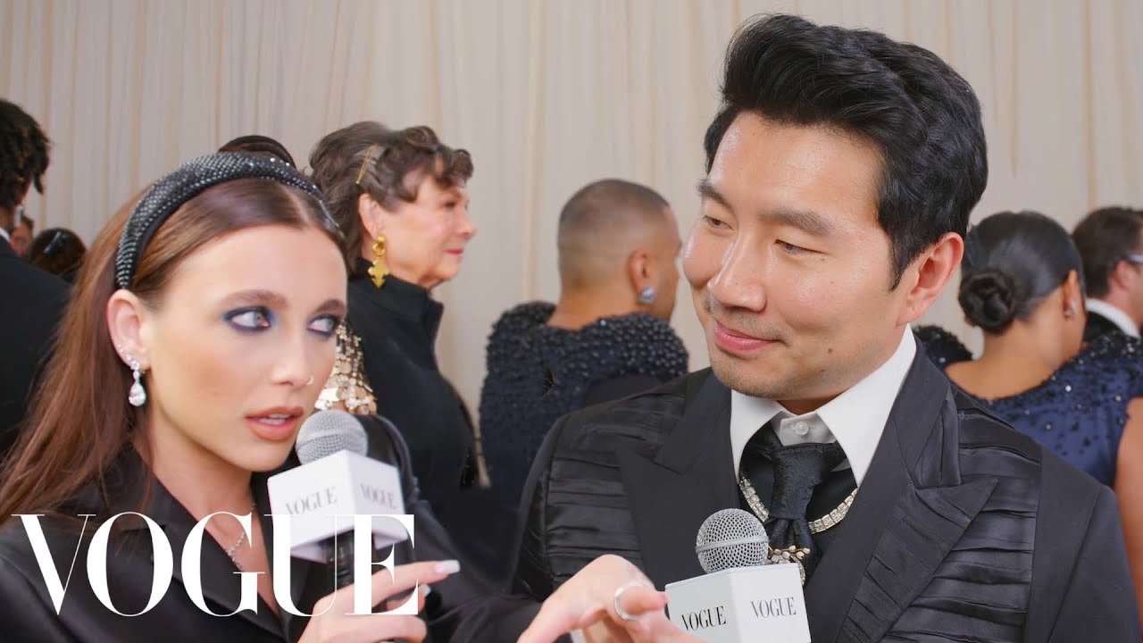 Simu Liu Embodies Karl Lagerfeld in Versace, Met Gala 2023 With Emma  Chamberlain