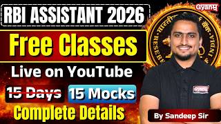 आरबीआई सहायक प्रारंभिक परीक्षा 2026 की मुफ्त लाइव कक्षाएं यूट्यूब पर | मात्रात्मक योग्यता, अंग्रे... screenshot 5