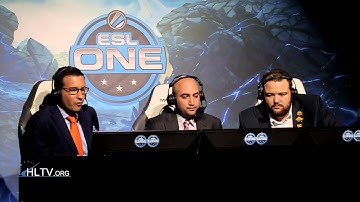 ESL One Cologne 2015: Casters during Virtus.pro vs. Ninjas in Pyjamas (map 1)