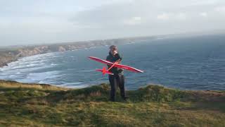 Mini Vector, Big Air- RC Slope Soaring - St Agnes Head - Cornwall