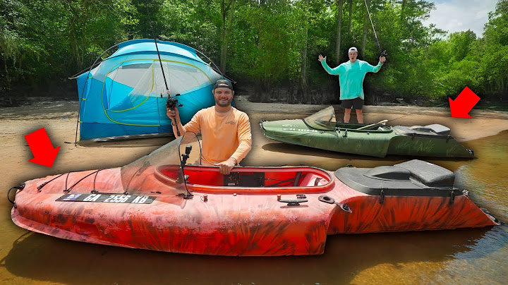 Camping In My JET POWERED Kayaks!! (BIG FISH!)