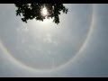 Circular rainbow like 22 halo around sun in india