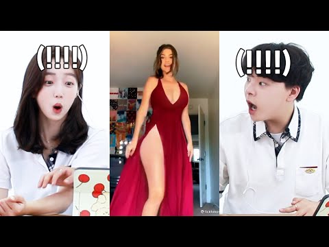 한국 10대 남녀가 틱톡 prom dress challenge 영상을 본다면? (tiktok, 틱톡챌린지, 리액션)│우리들의 이야기 [ENG CC]