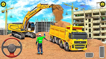 Suburban Road Construction Simulation - Town Bridge Builder Simulator - Android Gameplay