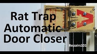 How to save money on your heating bill by keeping doors closed using a repurposed rat trap as an automatic door closer. Perfect as 