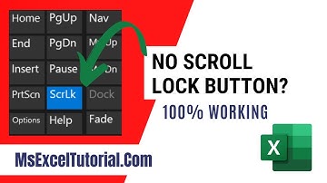 How to Turn Off Scroll Lock in Excel Without Scroll Lock Key