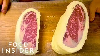 Steak Is Cooked In A Log Of Butter