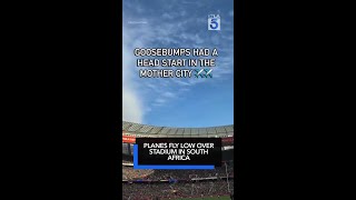 Planes fly low over stadium in South Africa