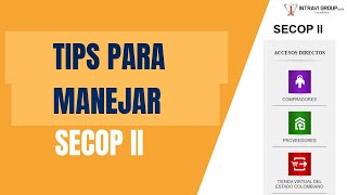 Tips para manejar secop 2