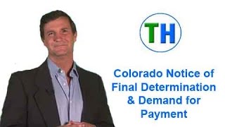 Colorado Notice of Final Determination and Demand for Payment