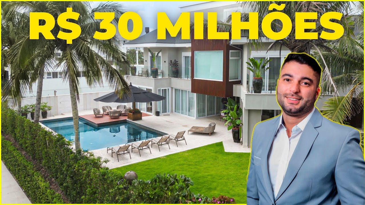 NIVEL DE LUXO QUE CHOCA - R$ 30 MILHÕES COM ELEVADOR, 10 SUÍTES E 1.080m² CONSTRUÍDOS.