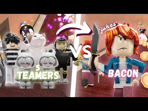 Playing MM2...but BEATING TEAMERS *kinda* as a BACON