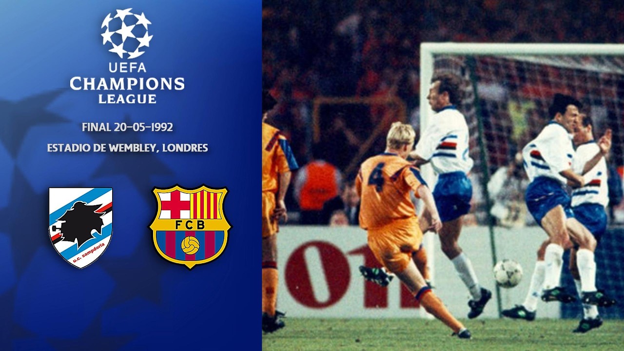 PES21- PARTIDOS HISTORICOS | Final UEFA Champions League 1992 |🔵⚪ Sampdoria 🆚 🔵🔴 FC Barcelona | FUMA