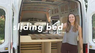 Space saving SLIDING BED design in our van conversion | Ford Transit build