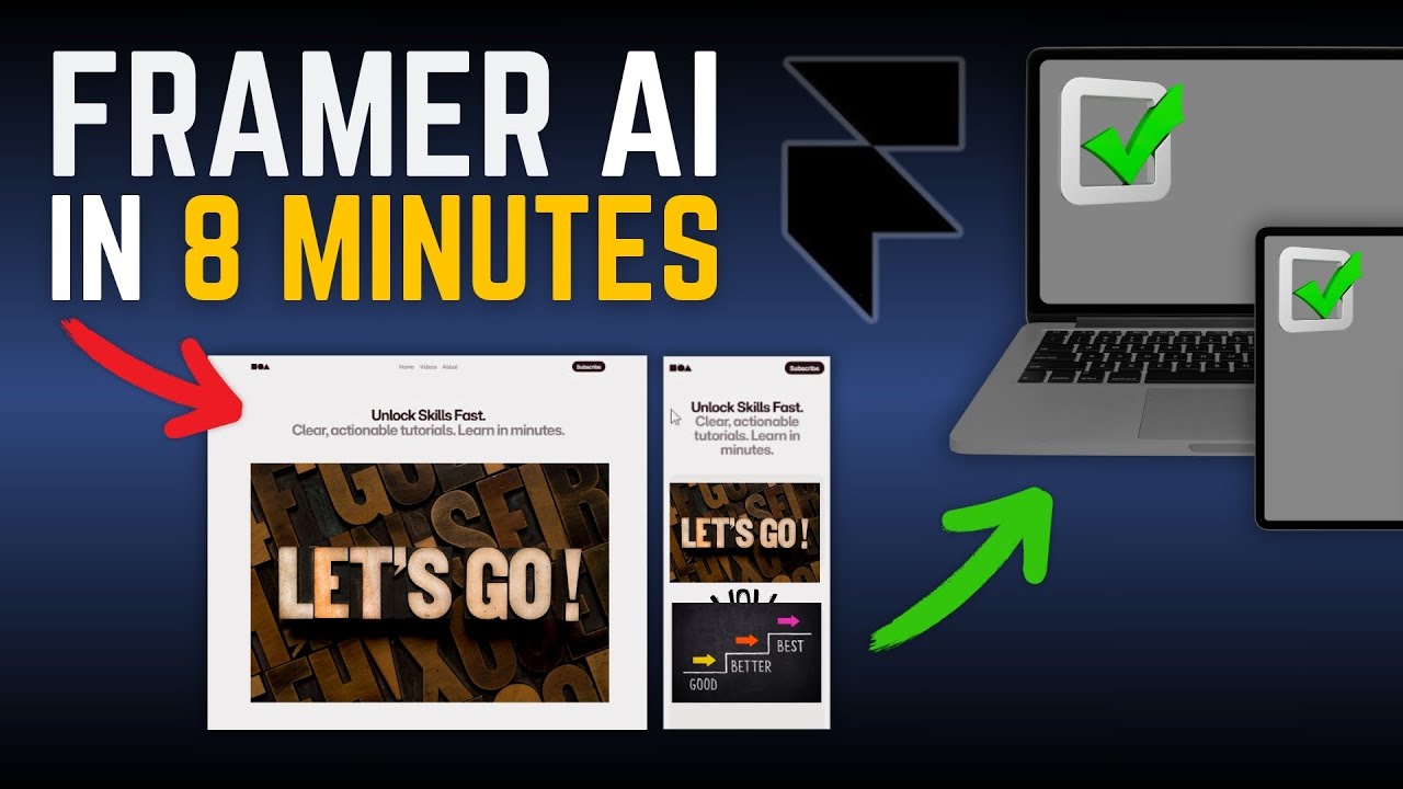 Learn Framer AI Wireframe in 8 Minutes | Create Landing Page with ...