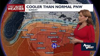 Warm and Smoky Sunday Hazy Skies and Possible Thunderstorms over Cascades and Blues