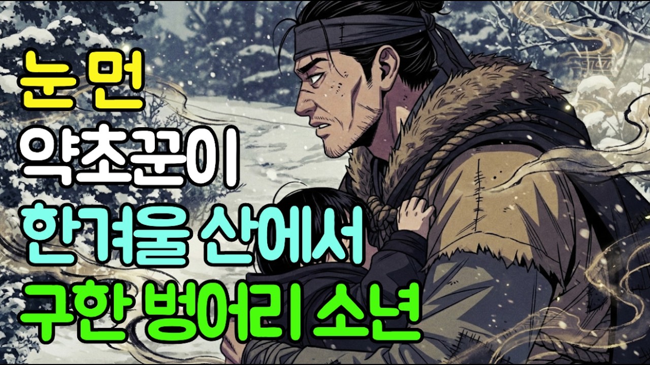 [조선야담씰룩~] 눈 먼 약초꾼이 한겨울 산에서 구한 벙어리 소년 | 조선 | 야담 |  민담 | 수면 | 오디오북 | 옛날이야기