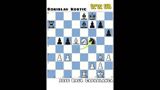 Petrov Cozio (Lasker) Attack  Jose Raul Capablanca vs Borislav Kostic