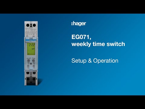 Tutorial: The EG071, weekly time switch