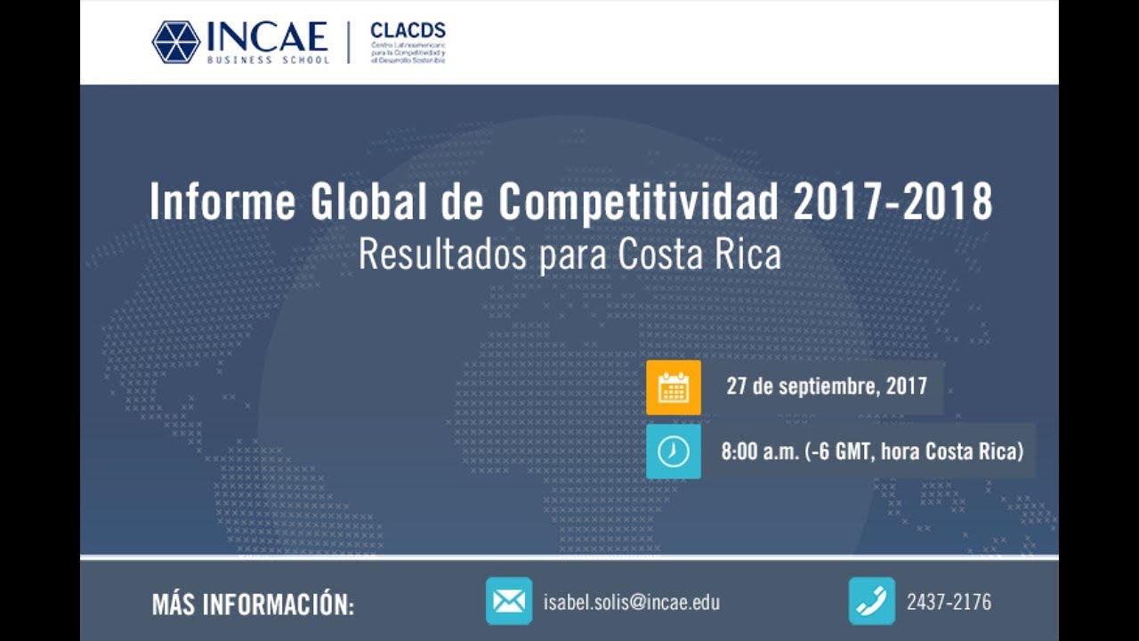 Lanzamiento del Informe Global de Competitividad - YouTube