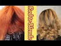 Red to Blonde on Natural Hair/ Amazing Transformation