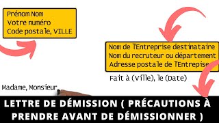 LETTRE DE DÉMISSION (MODÈLES ET PRÉCAUTIONS À PRENDRE AVANT DE DÉMISSIONNER) │Lettre au Quotidien