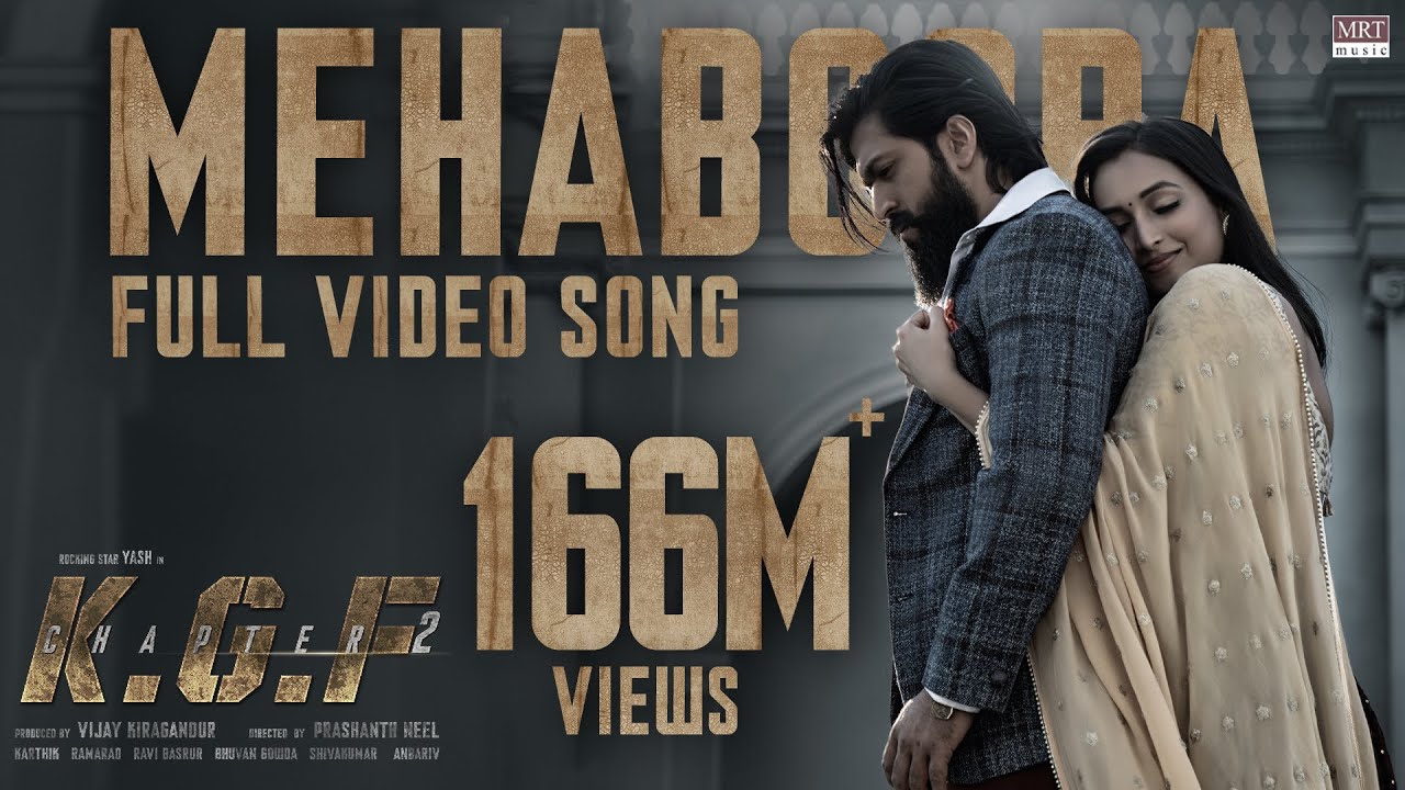 Mehabooba Video Song Hindi  KGF Chapter 2  RockingStar Yash  Prashanth NeelRavi BasrurHombale