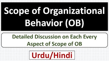 Scope of Organizational Behavior(OB)