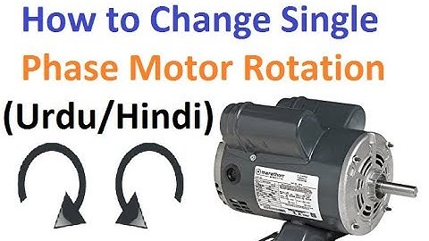 How to Change Single Phase Motor Rotation (Urdu/Hindi)