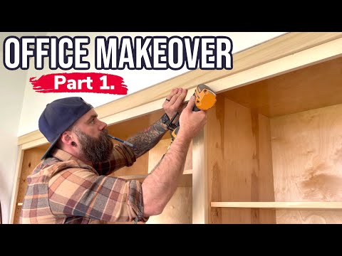 Build Cabinets the Easy Way || Before and After Office Makeover