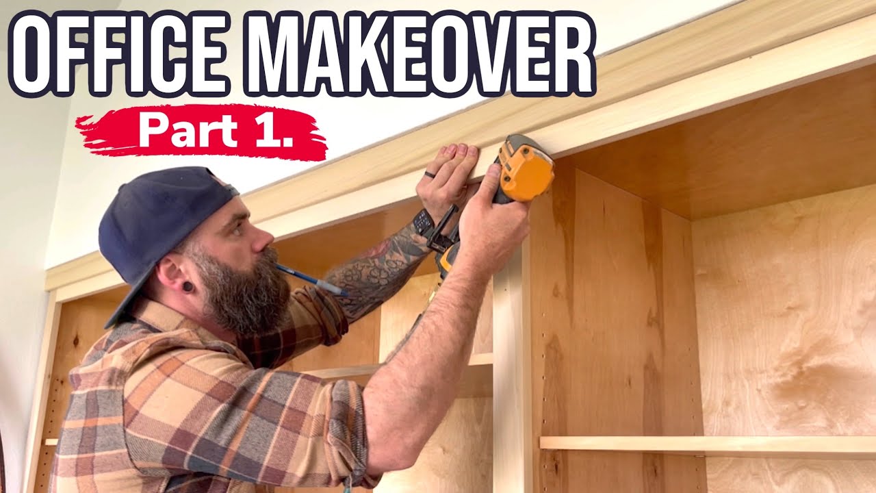 Build Cabinets the Easy Way || Before and After Office Makeover, on YouTube