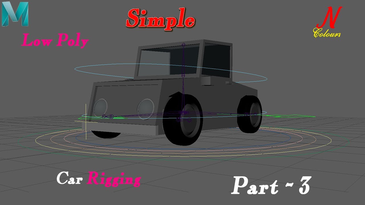 low poly car rigging | maya rigging tutorial for beginners - YouTube