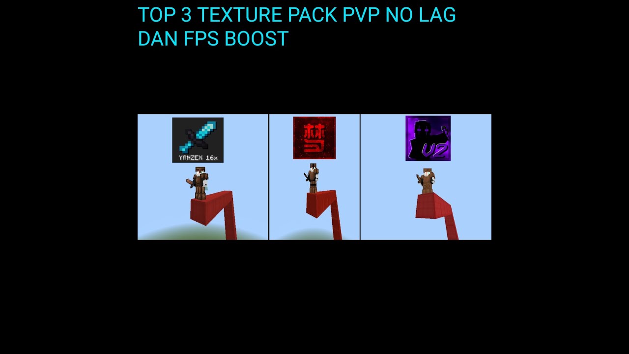 TOP 3 texture pack PVP no lag dan FPS boost MCPE 1.18+ - YouTube