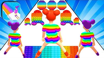 🌈👸POP IT ROLLER🌈  Satisfying Video Gameplay Walkthrough Android IOS All Levels Update
