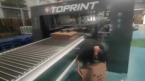 Prefeeder+ Flexo Printer Slotter Rotary Die Cutter Inline Folder Gluer + PP Strapping Machine