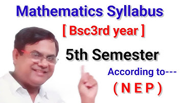 Bsc 5th Sem Mathematics Syllabus | Bsc 3rd  year 5th sem Maths Syllabus