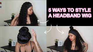 5 WAYS TO STYLE A HEADBAND WIG ft. ALI GRACE HAIR | SOUTH AFRICAN YOUTUBER