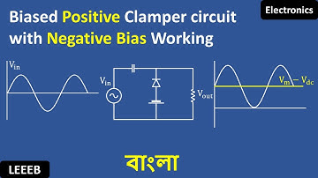 Biased Positive Clamper circuit with Negative bias working principle [ in Bangla (Bangla tutorial)]