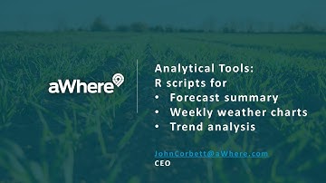 Training on use of  R Scripts for weather forecasts, charts, and trends