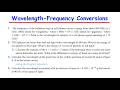 Wavelength Frequency Conversions