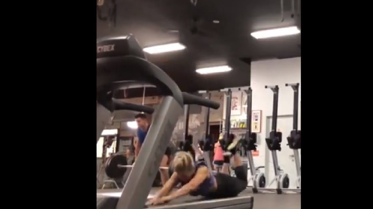 Woman Chokes And Falls Terribly While Running On A Treadmill YouTube