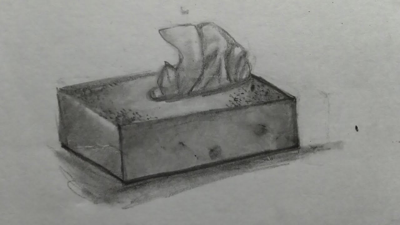  “Realistic Tissue Box Sketch | Easy Pencil Shading for Beginners”
