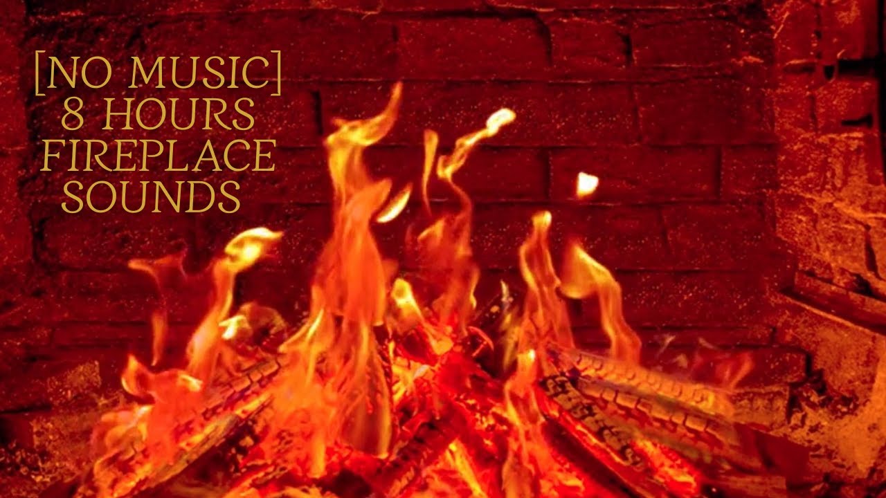 [NO MUSIC]8 Hours Fireplace Sounds|Pure Crackling Fire ASMR for Sleep & Study 