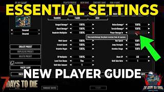 Surviving The Summer - 10 Essential Settings for New Players - 7 Days to Die 3.0 - PC Only Surviving The Summer - 10 Essential Settings for New Players - 7 Days to Die 3.0 - PC Only