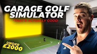 AMAZING Budget Home Golf Simulator TRANSFORMATION (It's CHEAP)