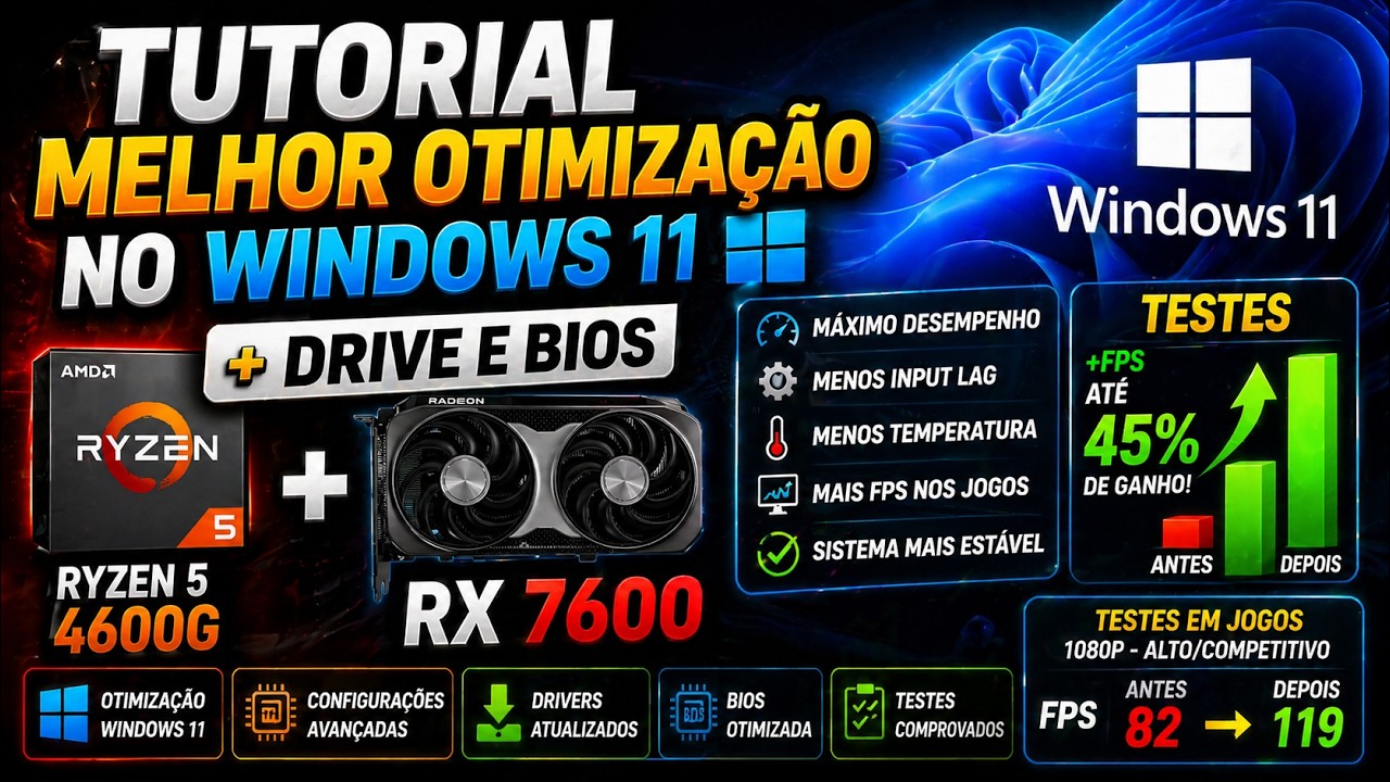 Tutorial Definitivo Otimizando o Ryzen 5 4600G + RX 7600 - YouTube